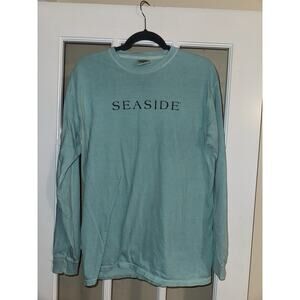 Seaside Womens Medium Seafoam Green Comfort Colors Beach Long Sleeved T Shirt